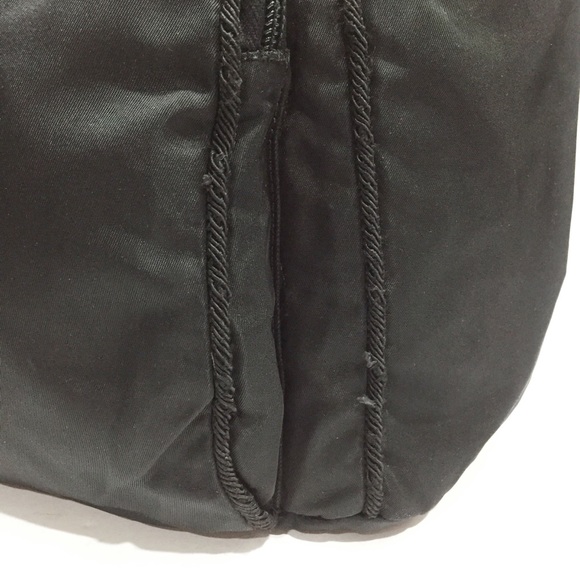 Prada black nylon embroidered logo vintage small drawstring backpack - Picture 7 of 11